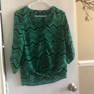 XS Chevron Print Blouse from The Limited